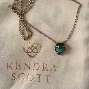 Kendra Scott emerald pendant necklace
